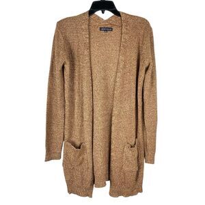 ⭐️ Love Ellie Stitch Fix Long Cardigan Sweater Tan Pockets Sz Small Cozy Comfort